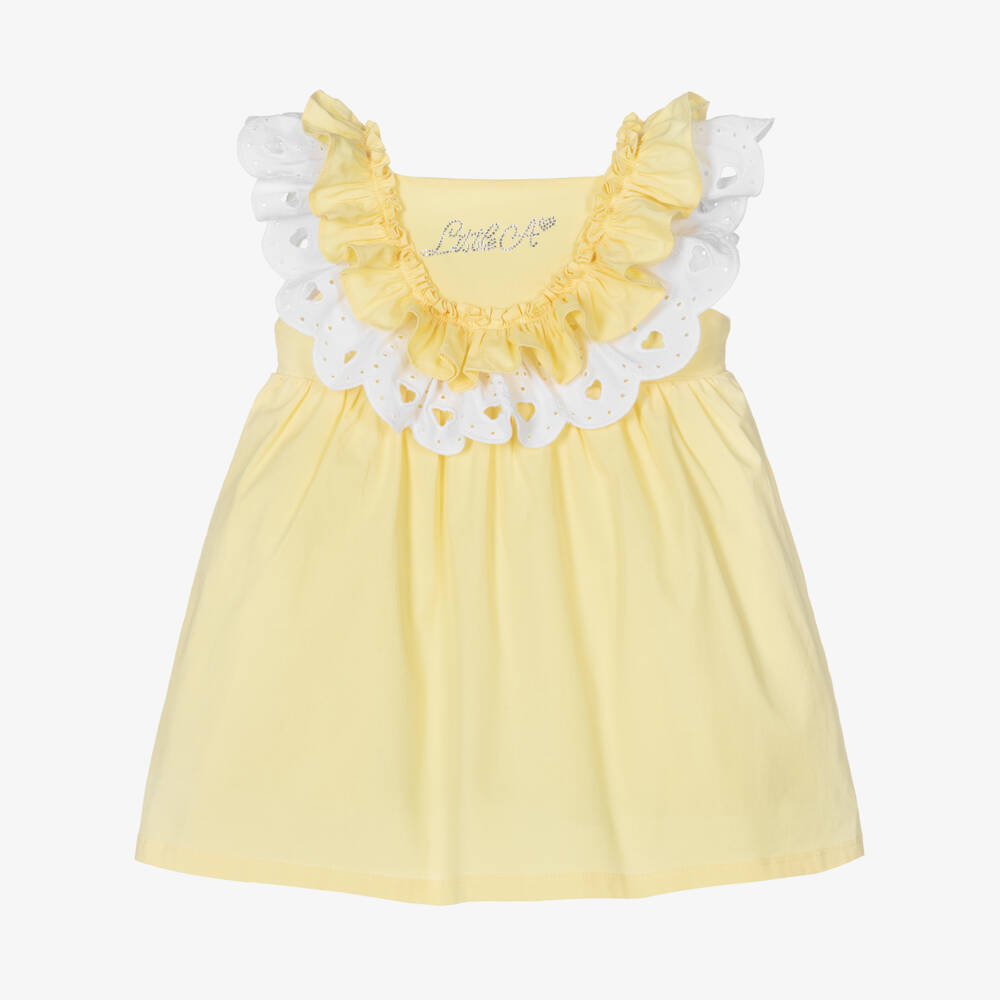 A Dee-Girls Yellow Cotton Dress | Childrensalon Outlet