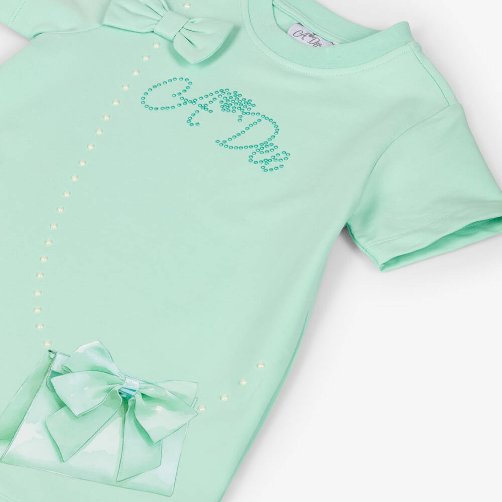 A Dee-Green Bag Print Dress | Childrensalon Outlet