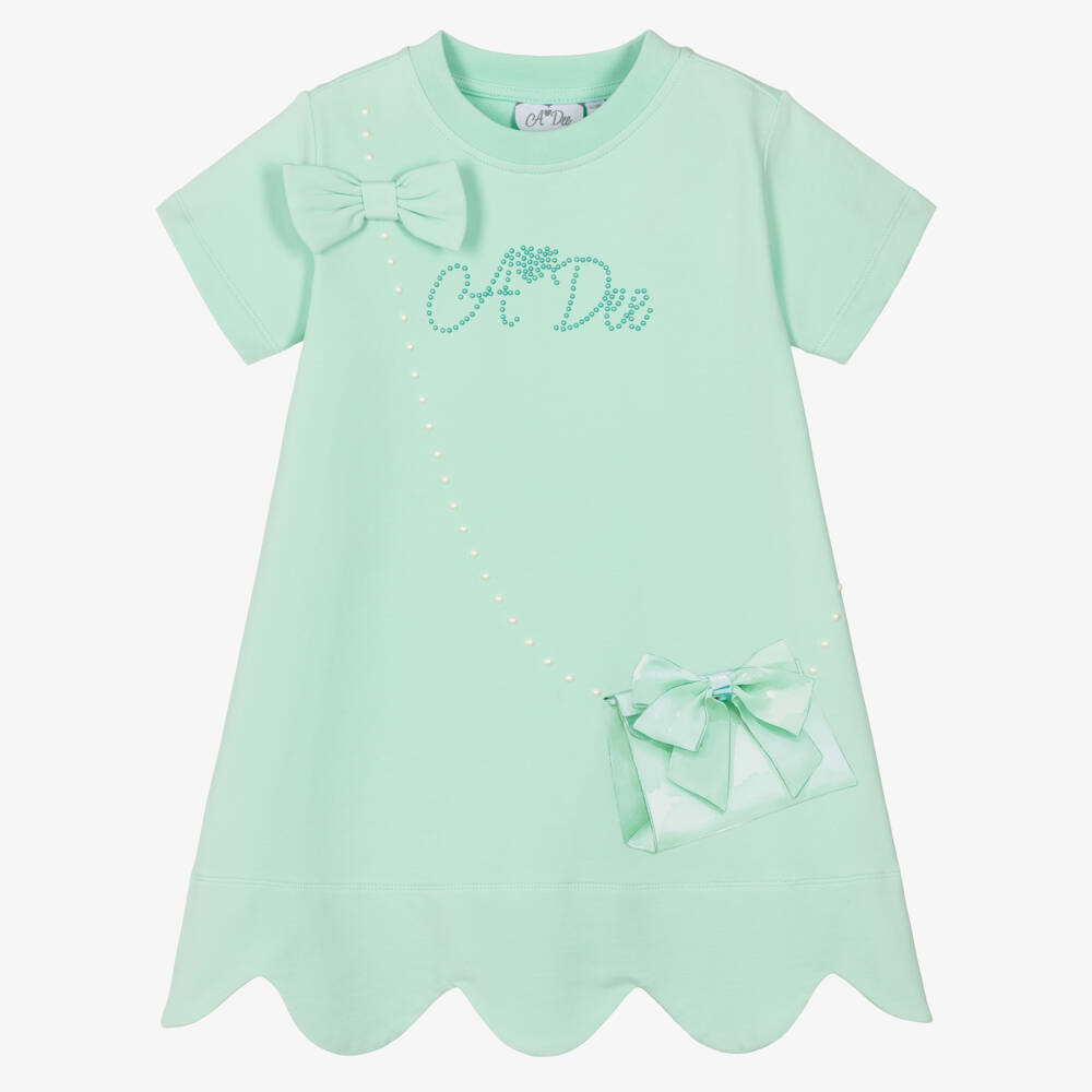 A Dee-Green Bag Print Dress | Childrensalon Outlet