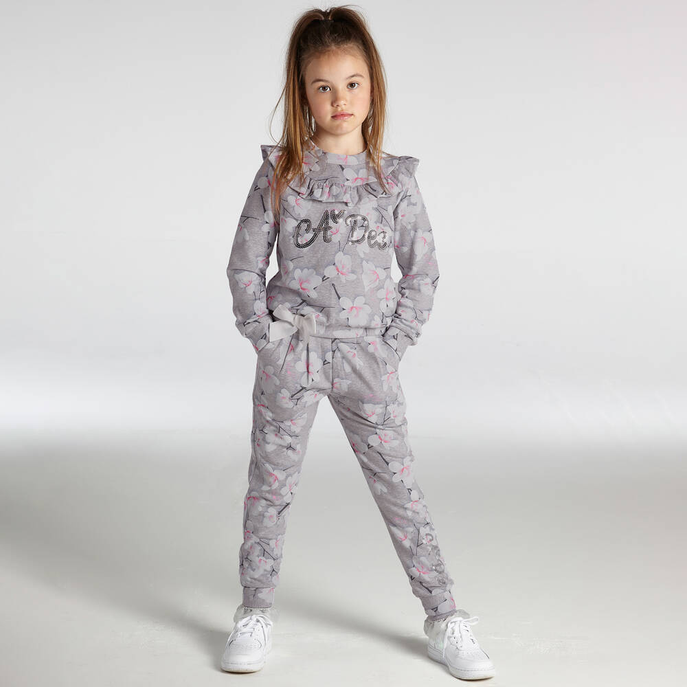 Girls floral tracksuit store