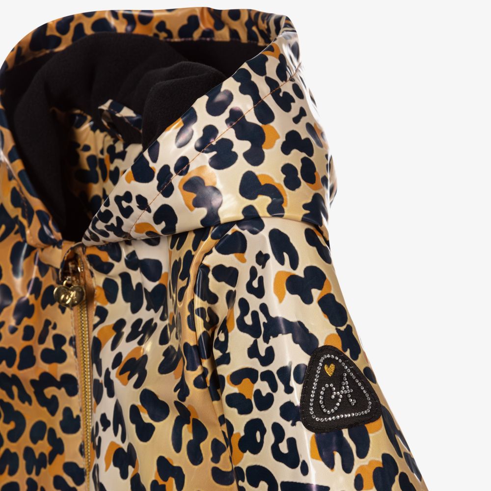 Leopard print raincoat with hood clearance