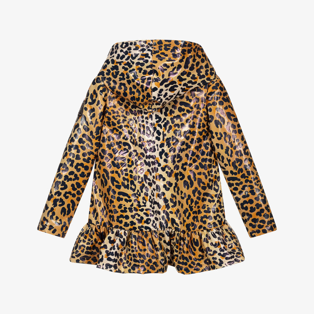 A Dee-Leopard Print Hooded Raincoat | Childrensalon Outlet