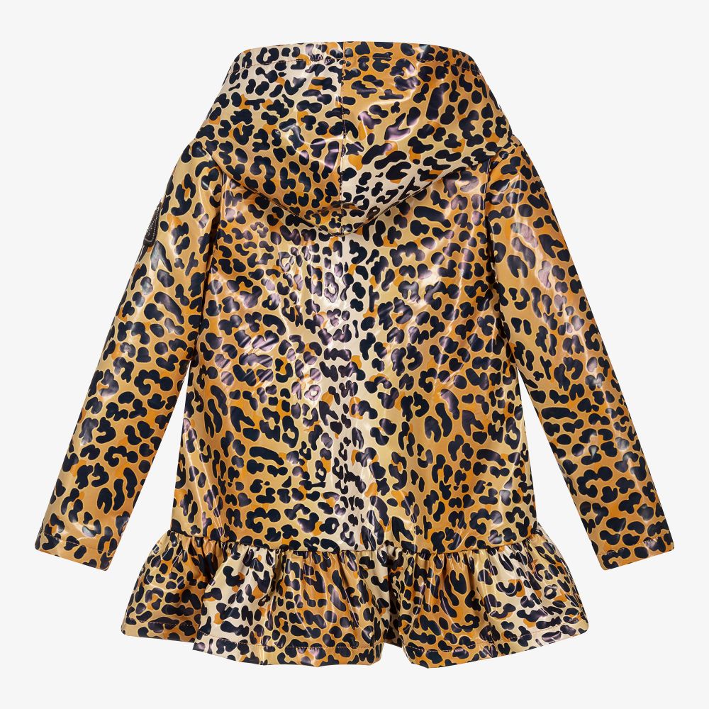 A Dee-Leopard Print Hooded Raincoat | Childrensalon Outlet