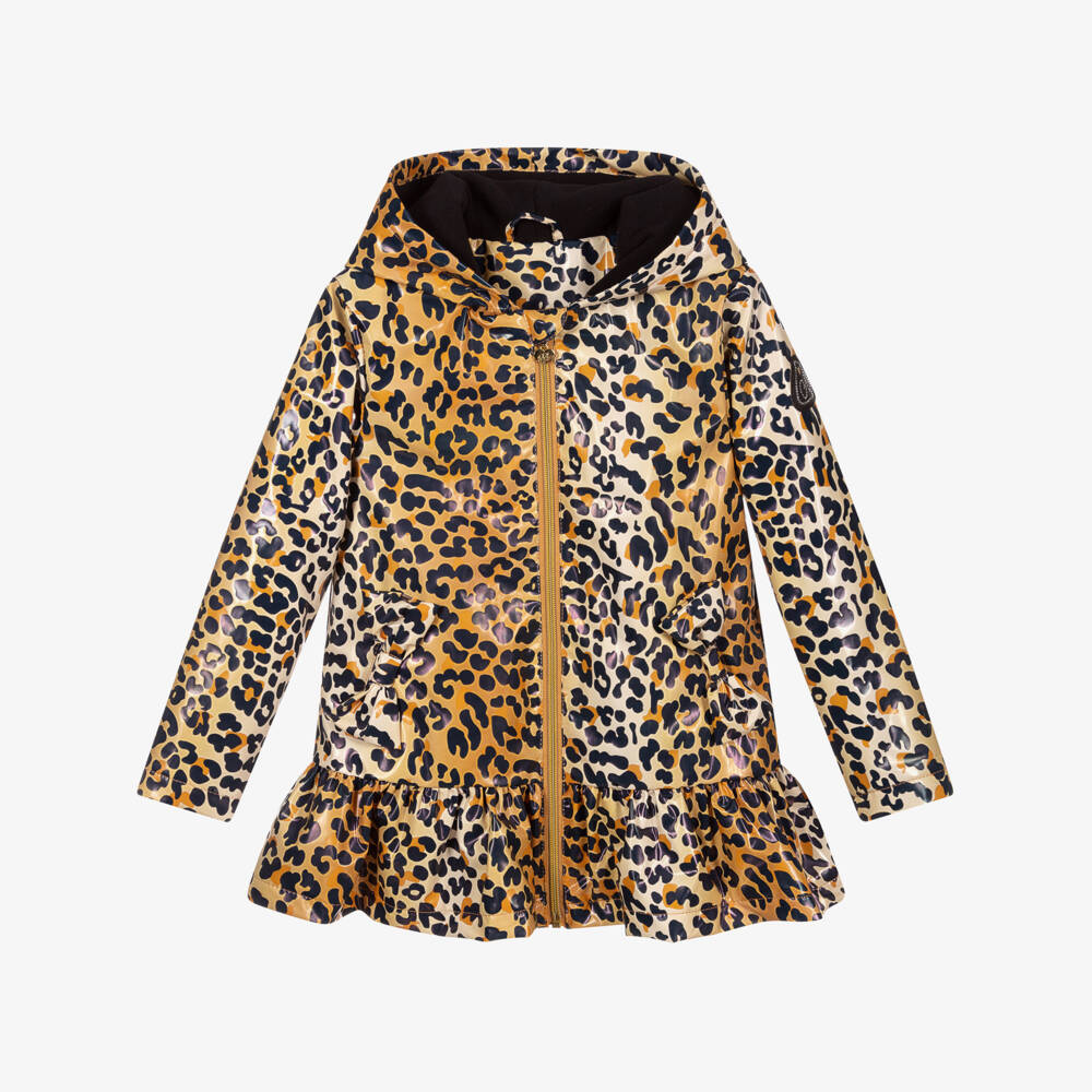 A Dee-Leopard Print Hooded Raincoat | Childrensalon Outlet