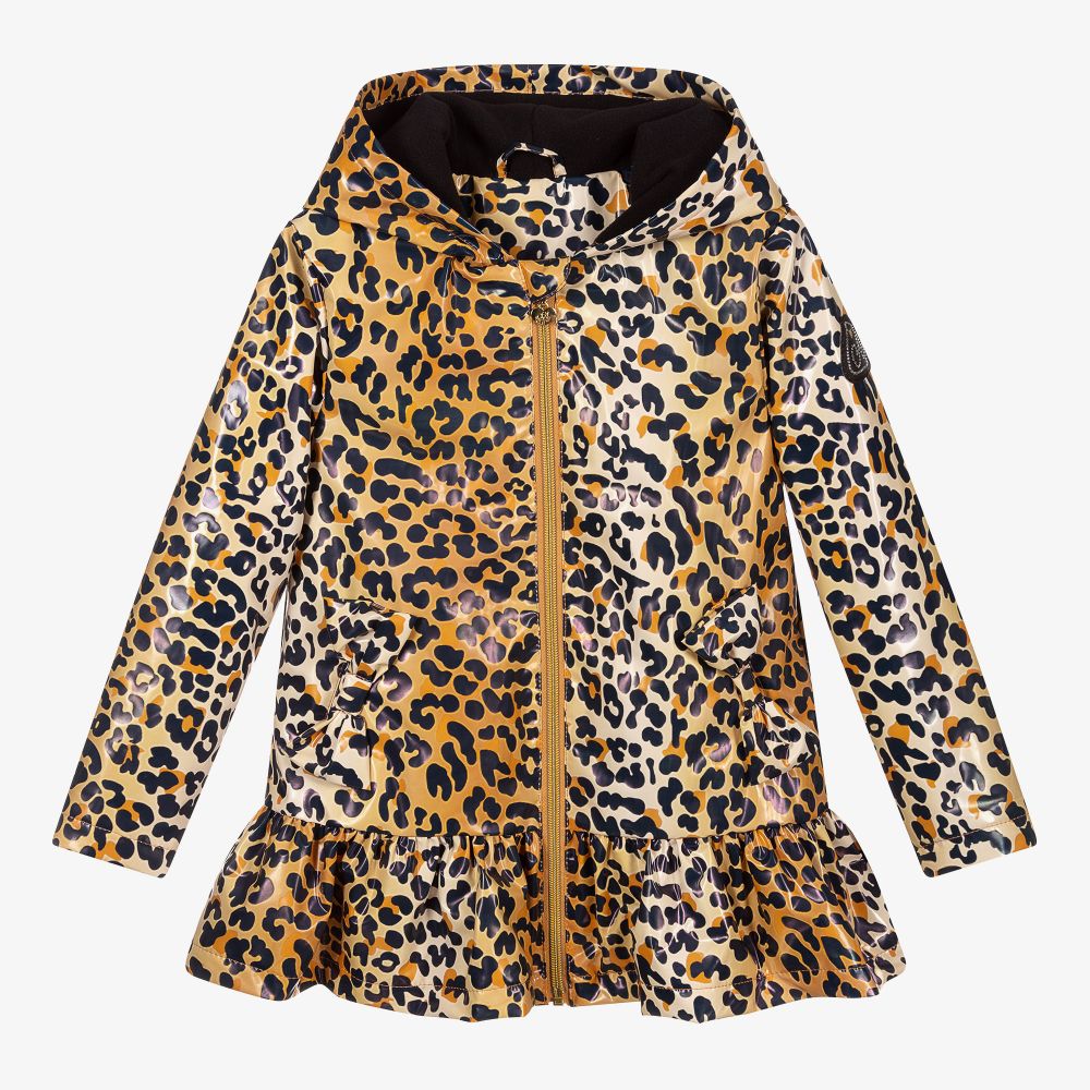 A Dee - Leopard Print Hooded Raincoat | Childrensalon