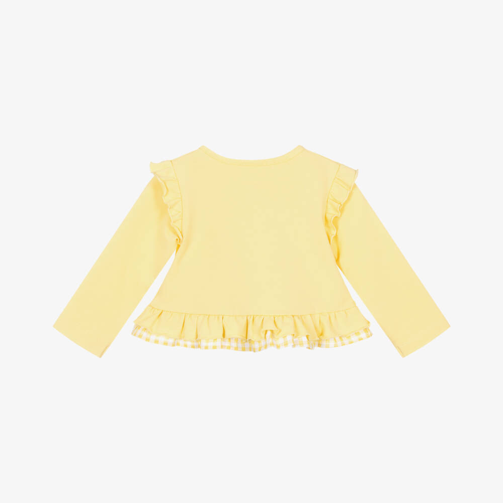 A Dee-Little Girls Gingham Ruffle Knitwear | Childrensalon Outlet