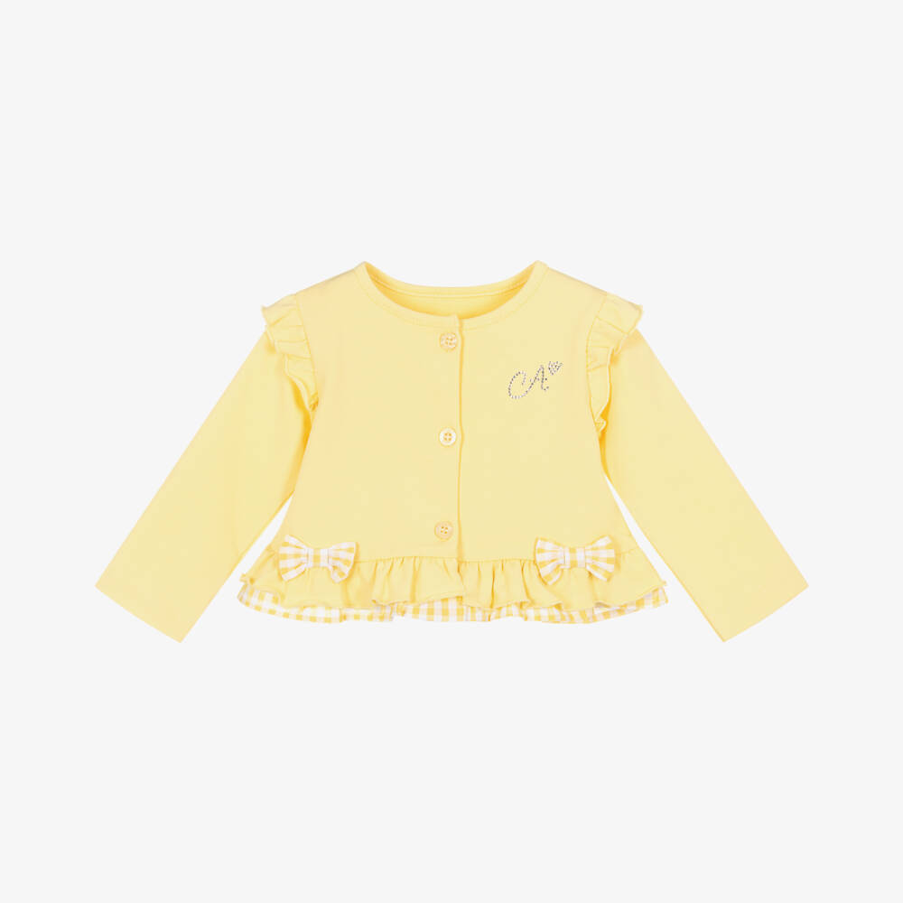 A Dee-Little Girls Gingham Ruffle Knitwear | Childrensalon Outlet