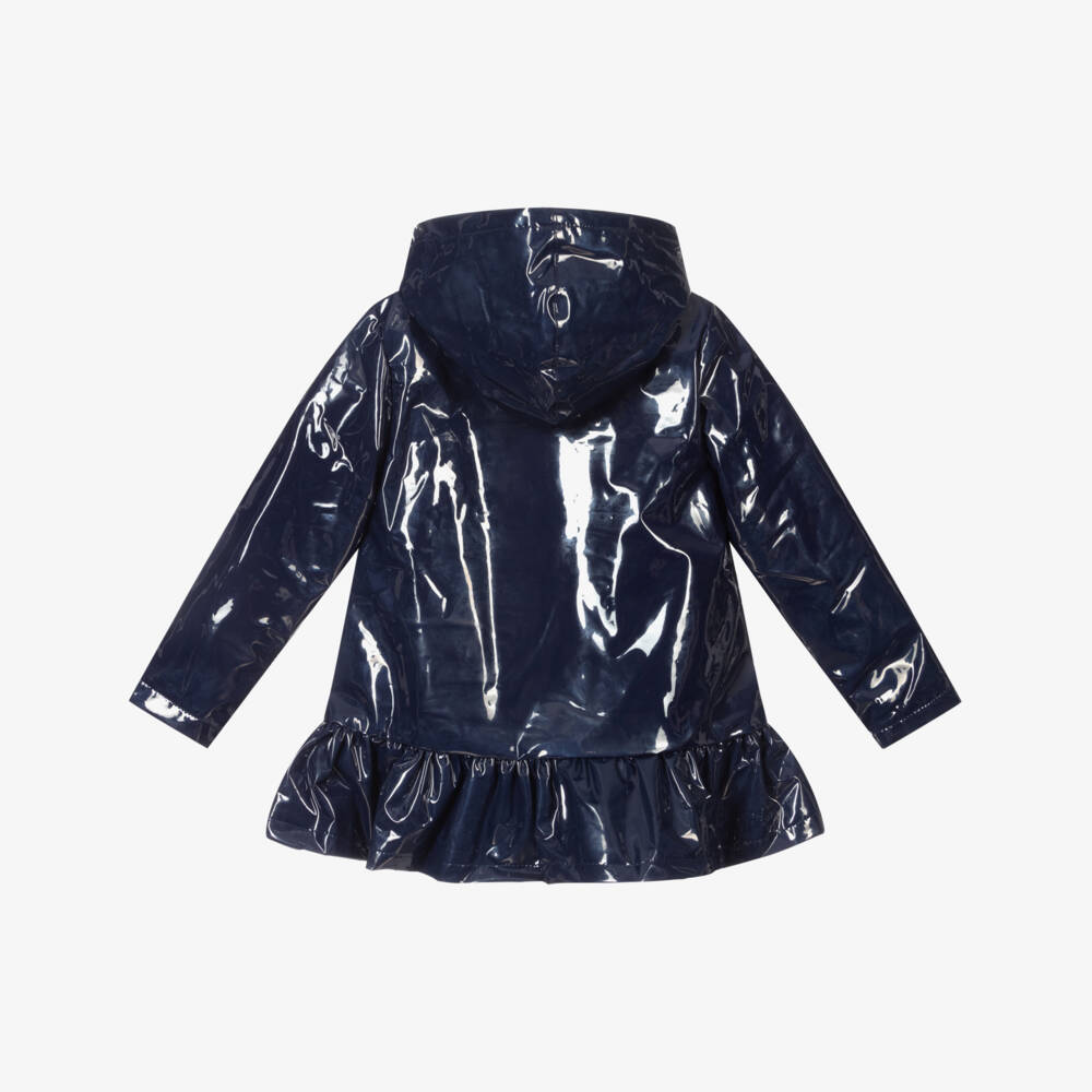 A Dee-Navy Blue Hooded Raincoat | Childrensalon Outlet