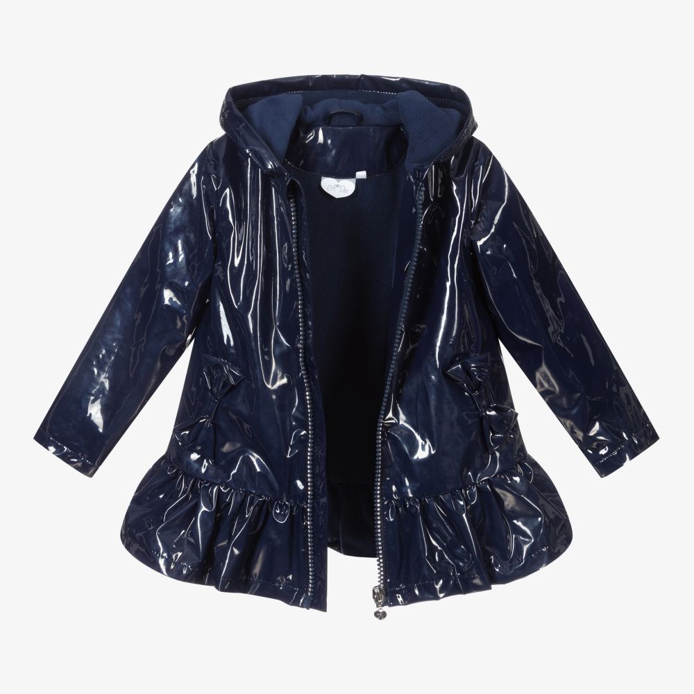 A Dee Navy Blue Hooded Raincoat Childrensalon Outlet