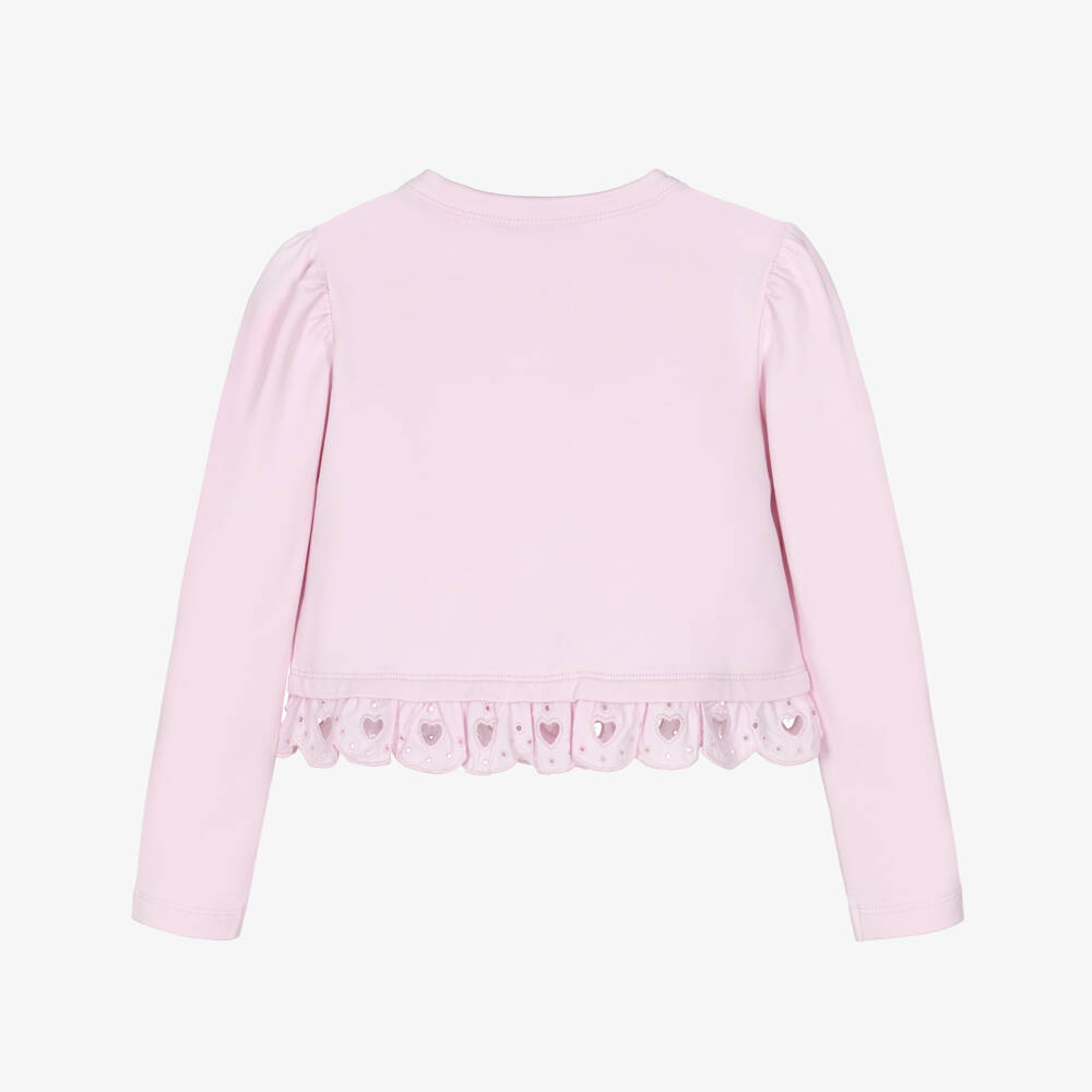A Dee-Розовый кардиган с бантом для девочек | Childrensalon Outlet
