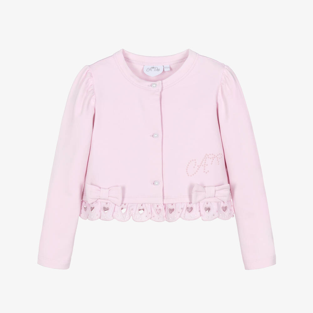 A Dee-Розовый кардиган с бантом для девочек | Childrensalon Outlet