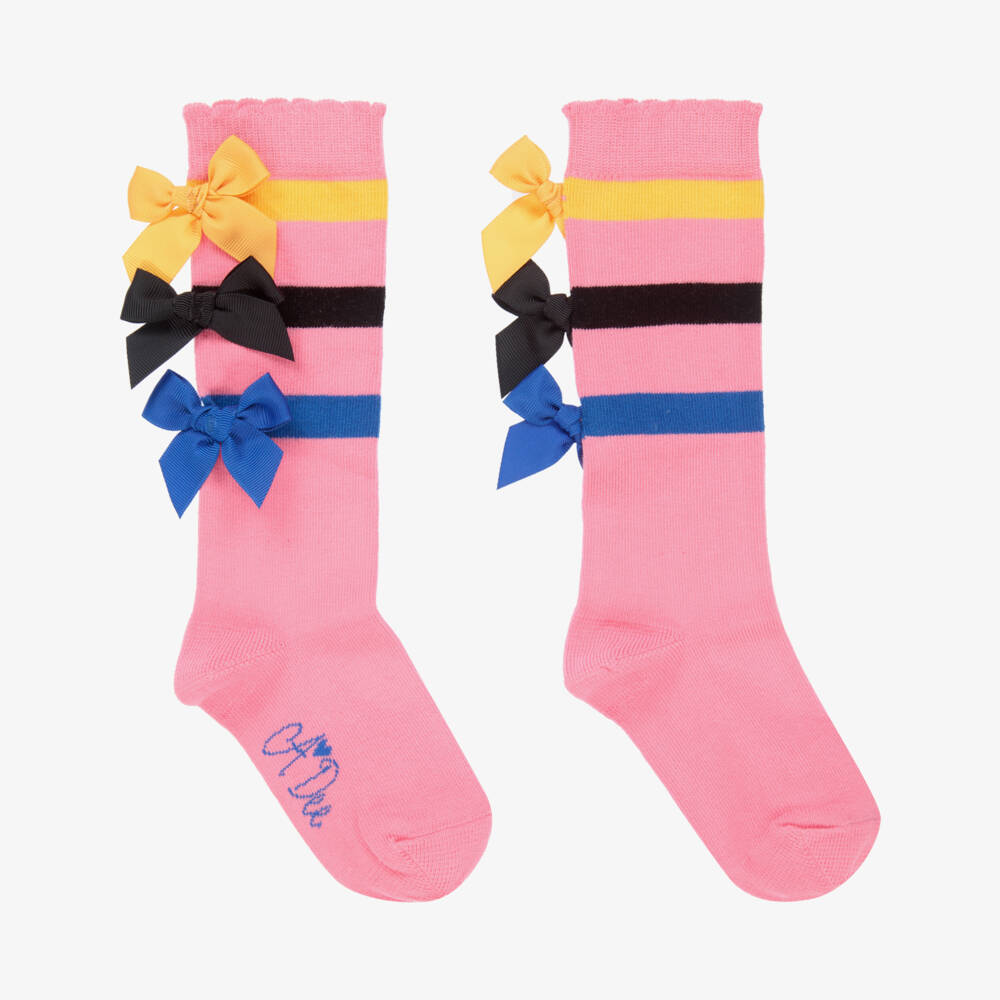 A Dee-Розовые гольфы с бантиками | Childrensalon Outlet