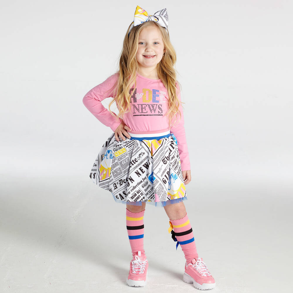 A Dee-Pink Bow Knee High Socks | Childrensalon Outlet