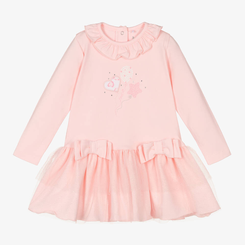 A Dee - Pink Frill Dress | Childrensalon