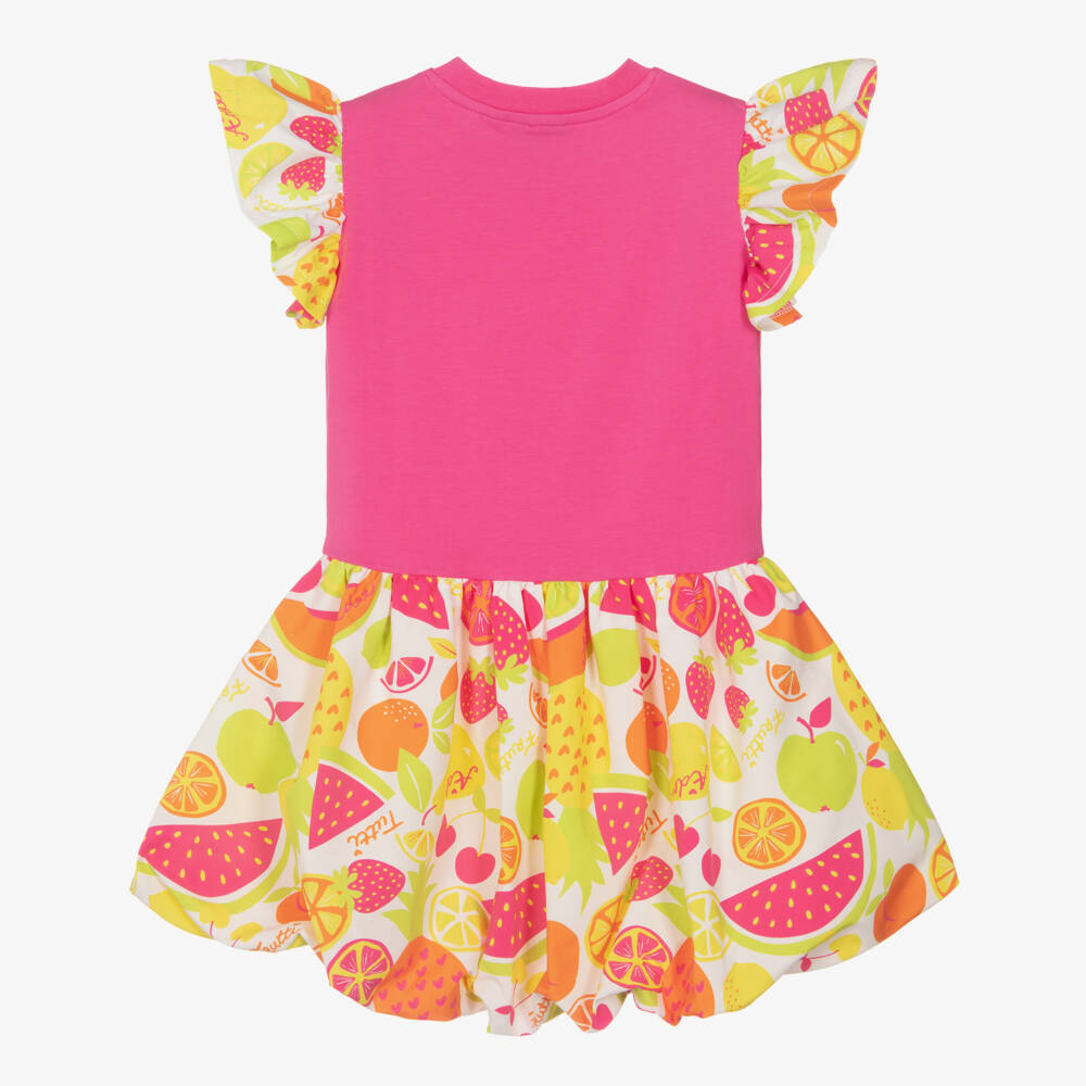 A Dee-Pink Fruit Print Dress | Childrensalon Outlet