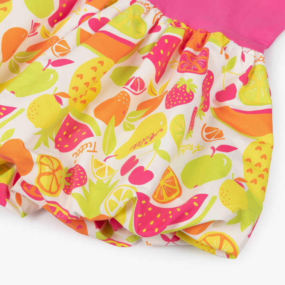 A Dee-Pink Fruit Print Dress | Childrensalon Outlet