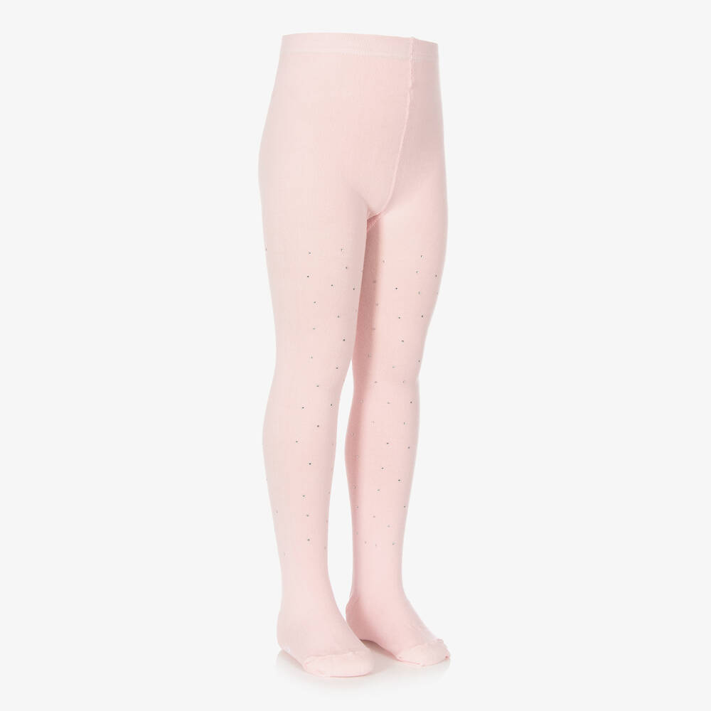 A Dee - Pink & Silver Diamanté Tights