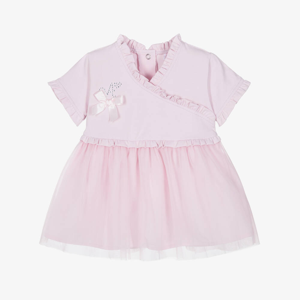 A Dee-Pink Tulle Bow Dress | Childrensalon Outlet