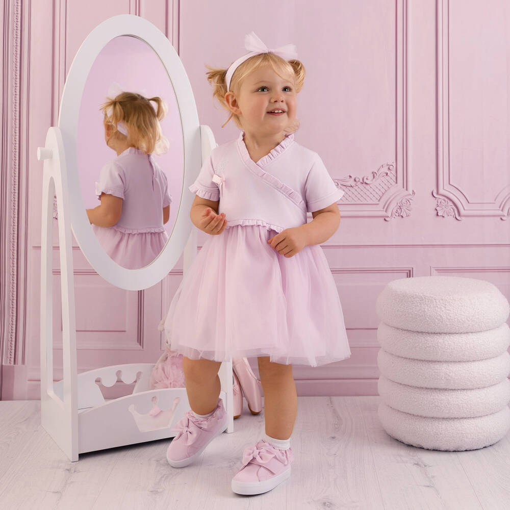 A Dee-Pink Tulle Bow Dress | Childrensalon Outlet