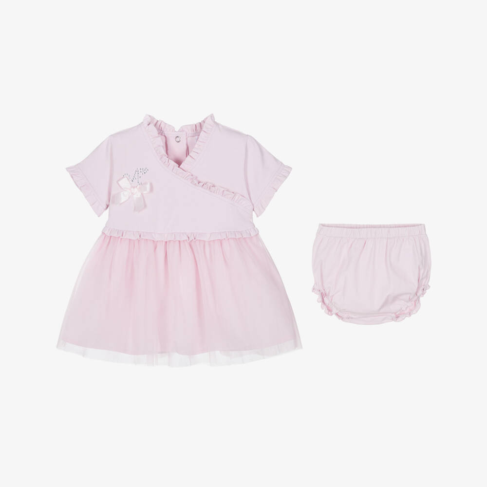 A Dee-Pink Tulle Bow Dress | Childrensalon Outlet