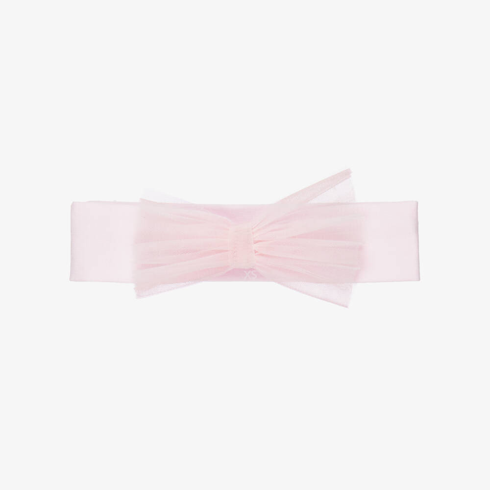 A Dee-Pink Tulle Bow Headband | Childrensalon Outlet