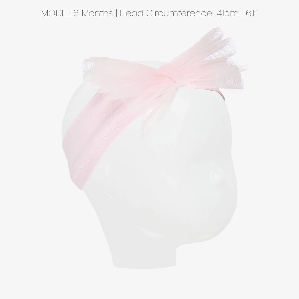 A Dee-Pink Tulle Bow Headband | Childrensalon Outlet