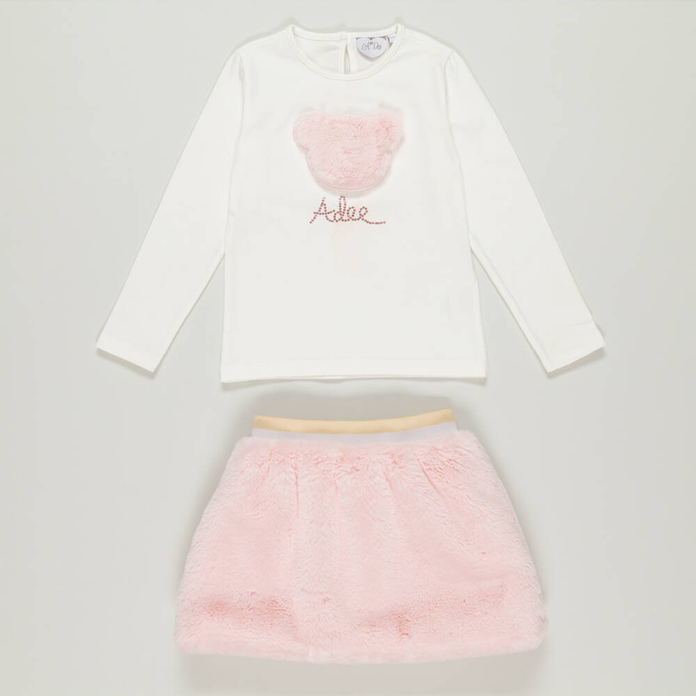 A Dee-Preloved Girls Pink Faux Fur Skirt Set (5 years) | Childrensalon Outlet