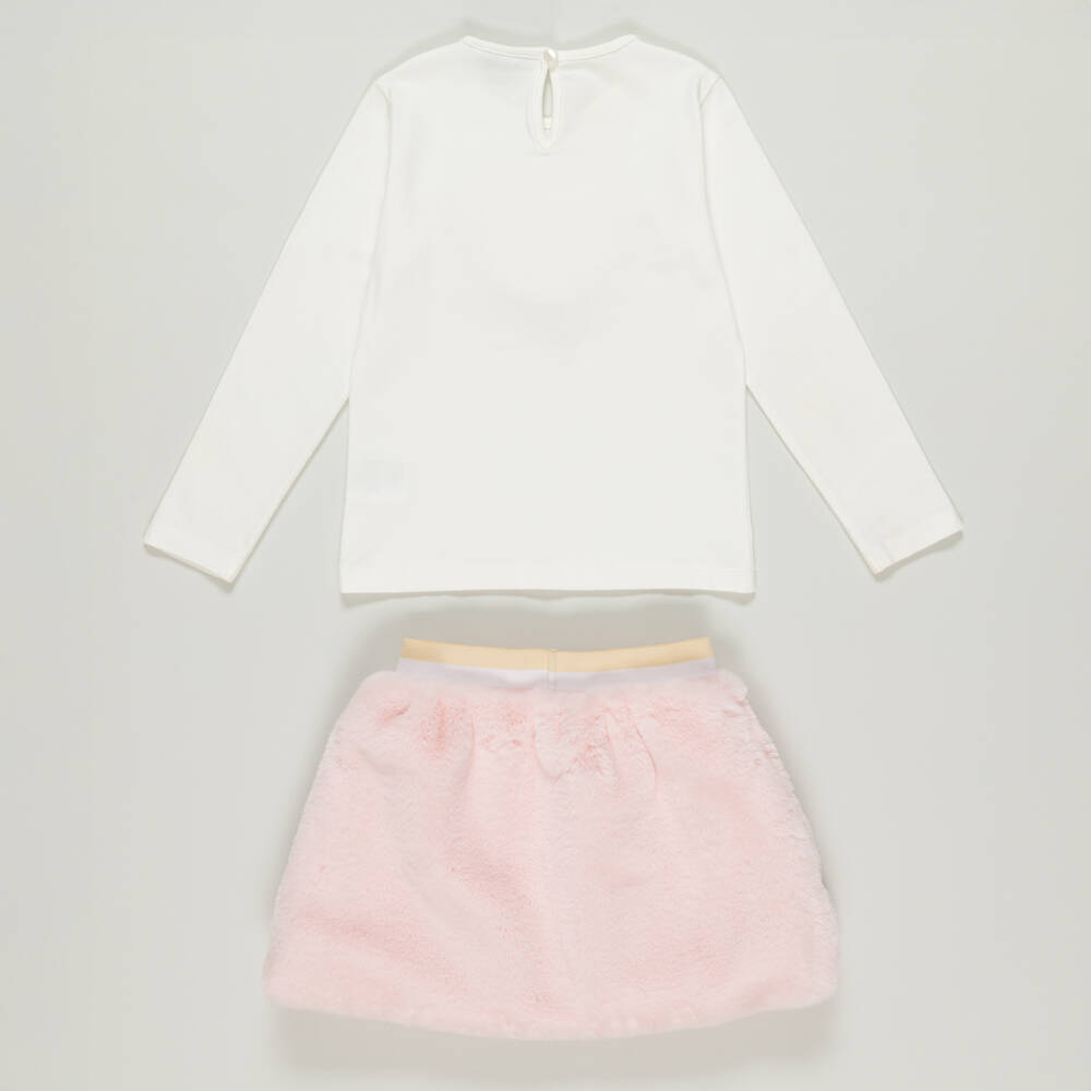 A Dee-Preloved Girls Pink Faux Fur Skirt Set (5 years) | Childrensalon Outlet