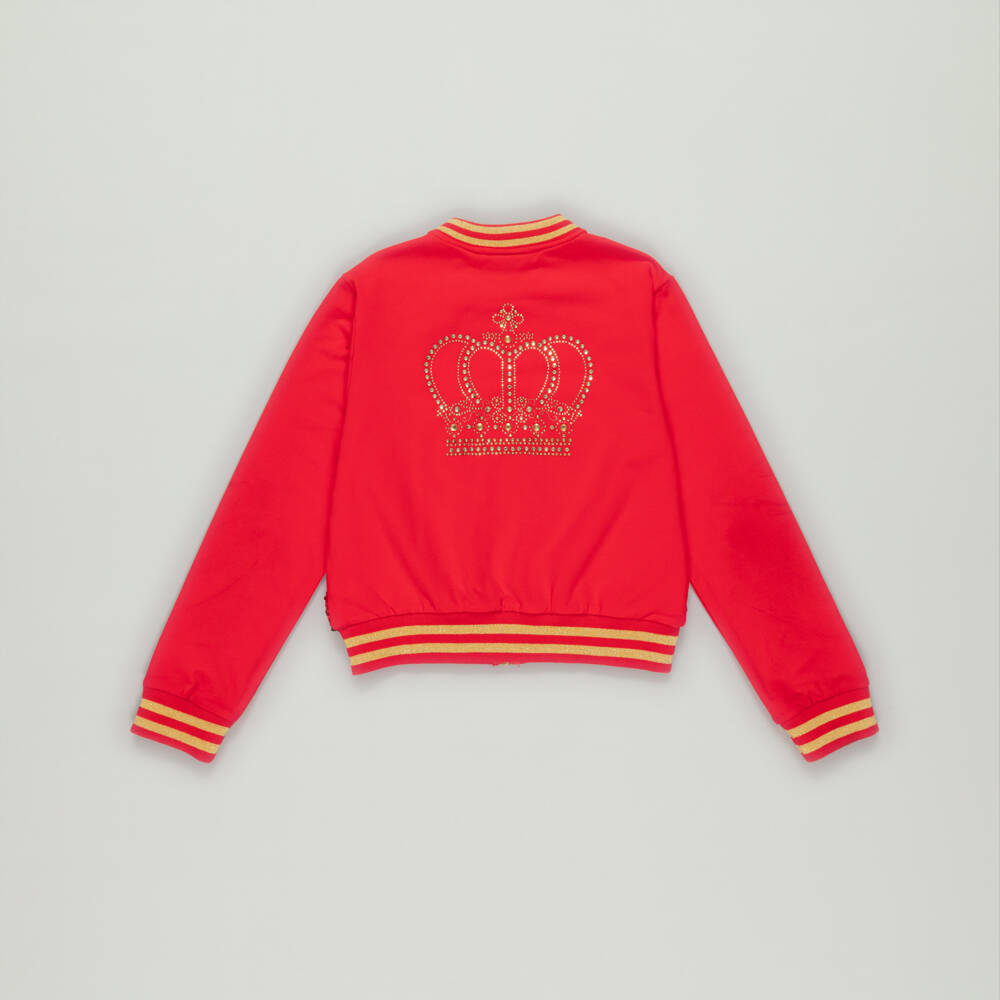 A Dee-Preloved Girls Red Sequin Zip-Up Top (10 years) | Childrensalon Outlet