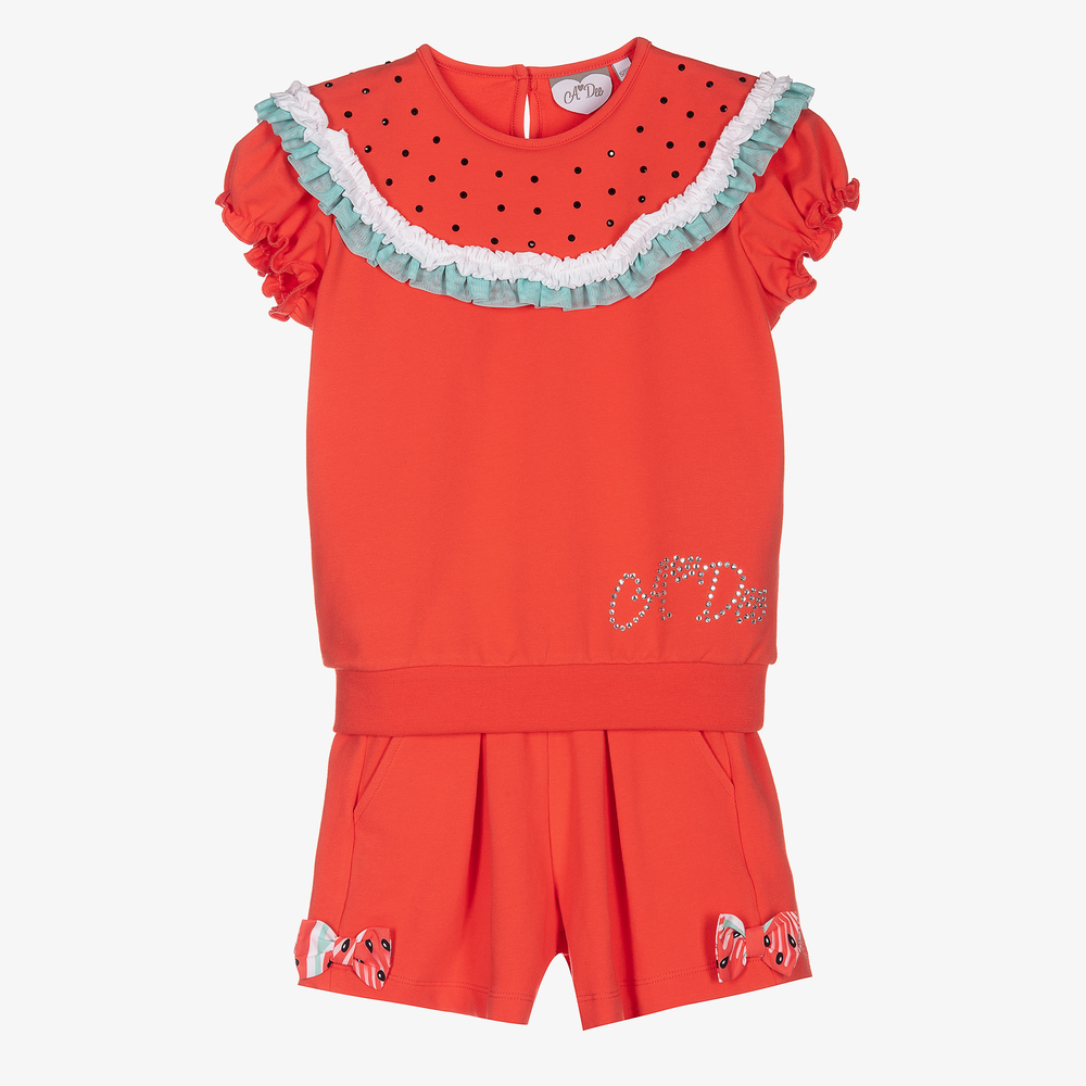 A Dee - Красный топ и шорты с арбузами | Childrensalon