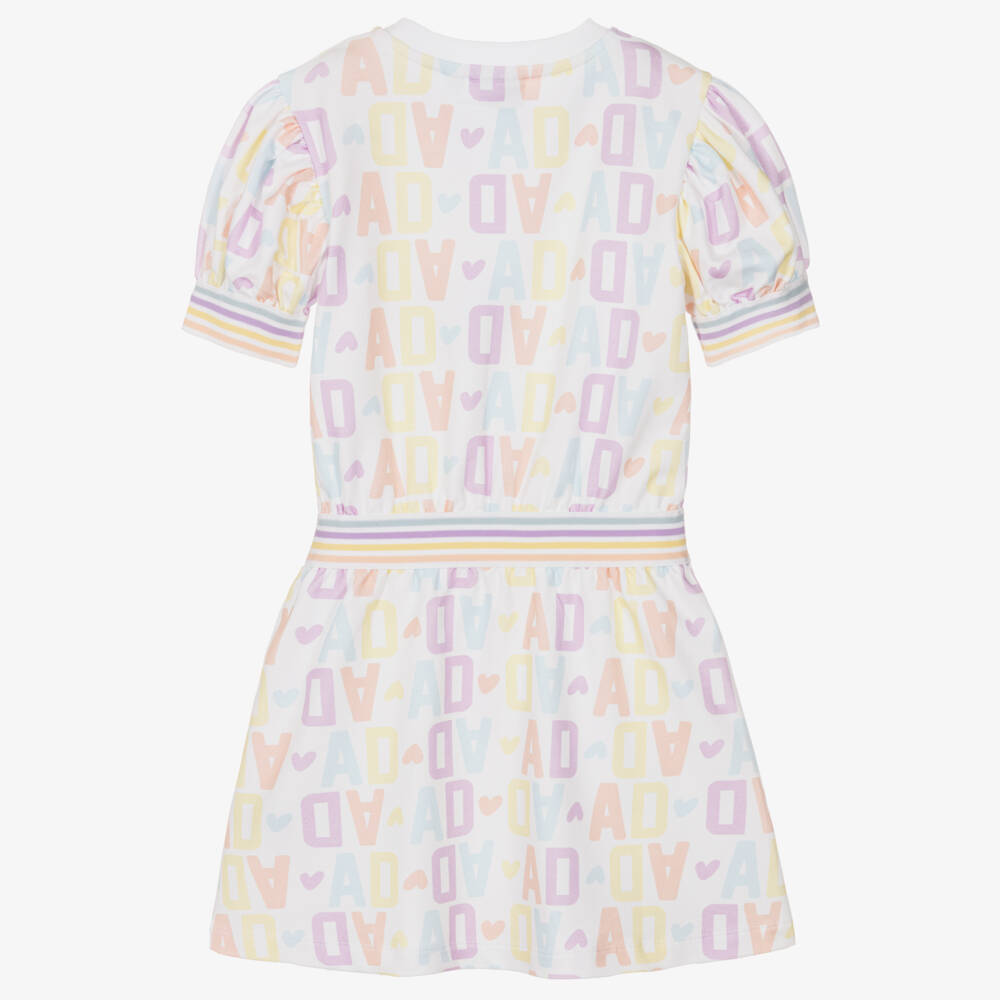 A Dee-White All Over Logo Print Dress | Childrensalon Outlet