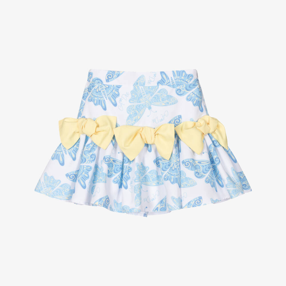 A Dee-Бело-голубая юбка с бабочками | Childrensalon Outlet