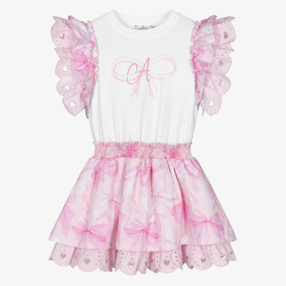A Dee-White Jewel Bow Dress | Childrensalon Outlet
