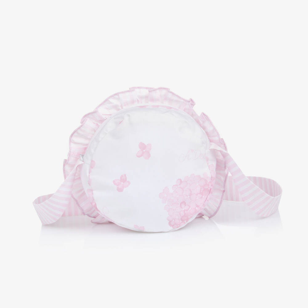 A Dee-White & Pink Cotton Satchel for Girls | Childrensalon Outlet