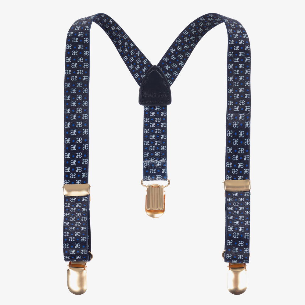 Abel & Lula - Baby Boys Navy Blue Braces | Childrensalon