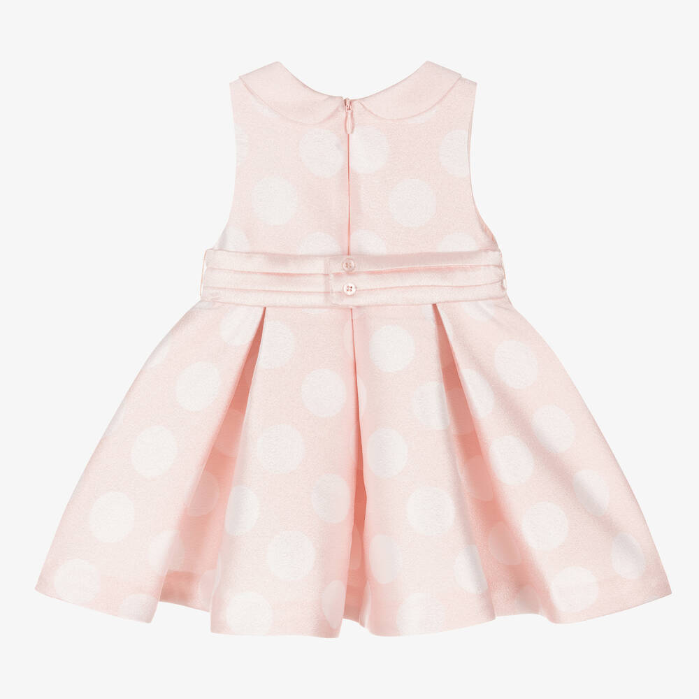 Childrens pink polka dot dresses sales