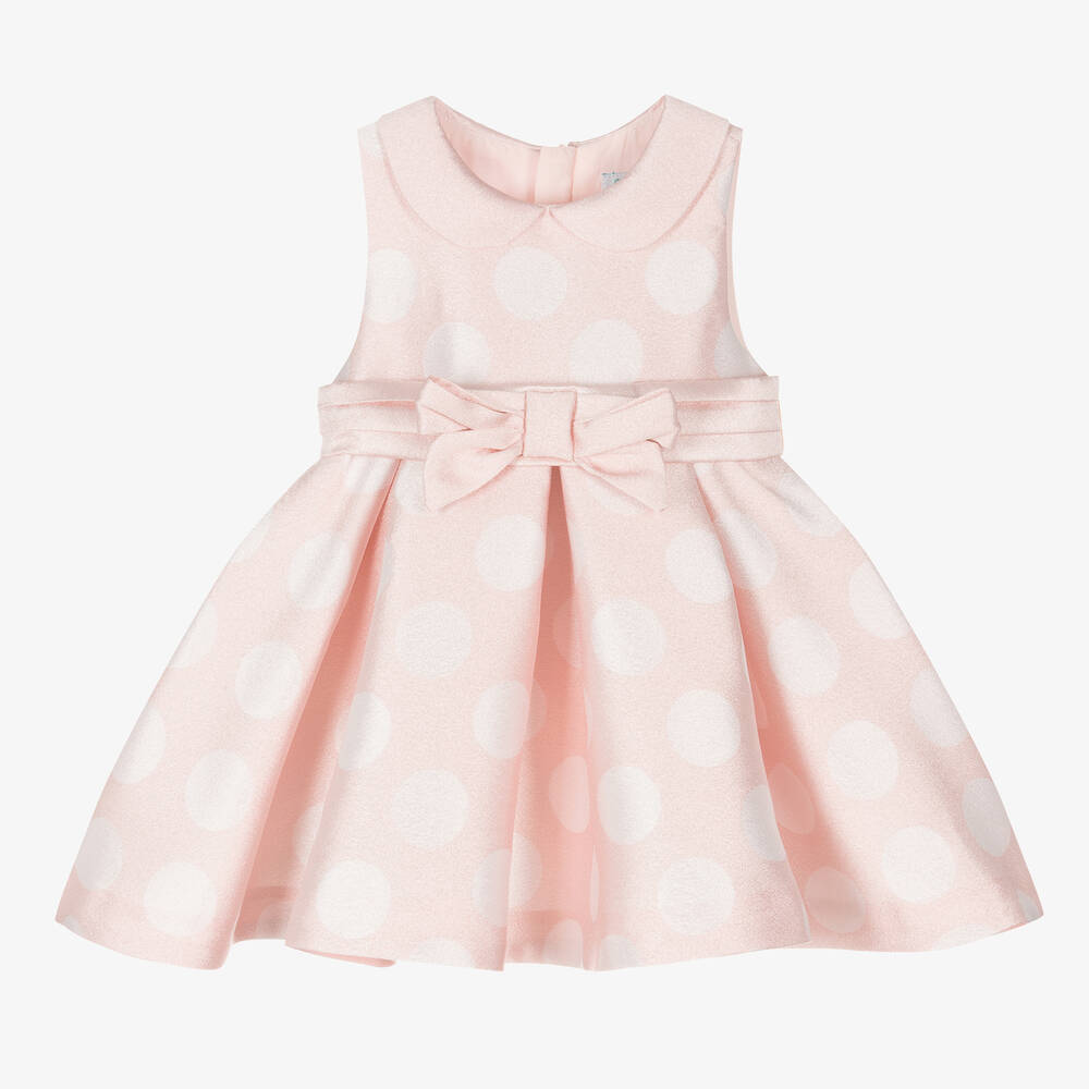 Abel & Lula-Baby Girls Pink Polka Dot Dress | Childrensalon Outlet