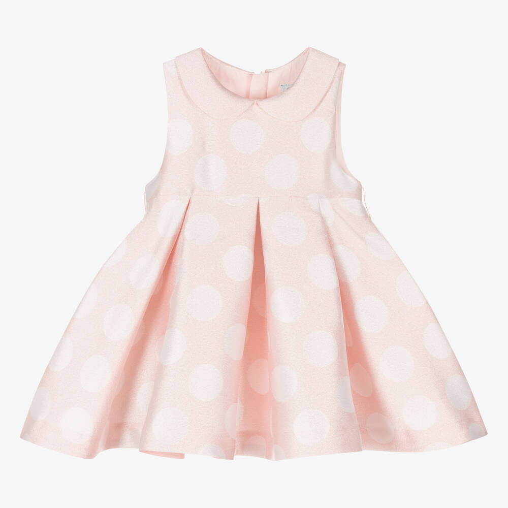 Abel & Lula-Baby Girls Pink Polka Dot Dress | Childrensalon Outlet