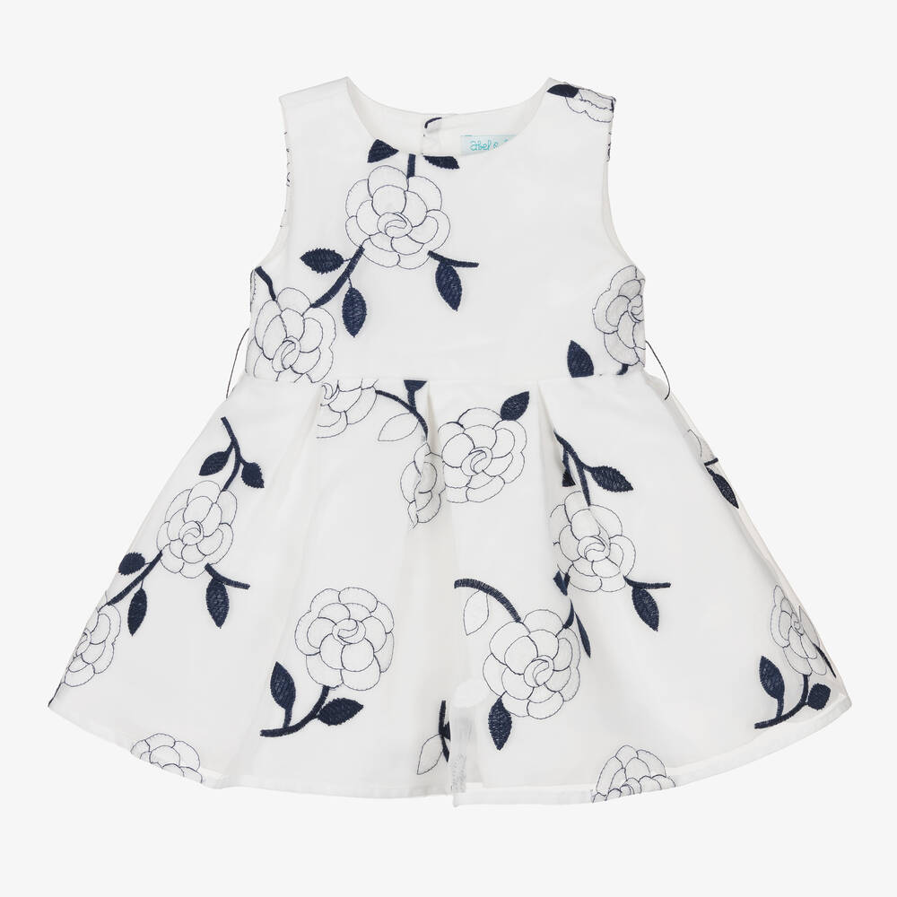 Abel & Lula-Белое платье из органзы с вышивкой | Childrensalon Outlet