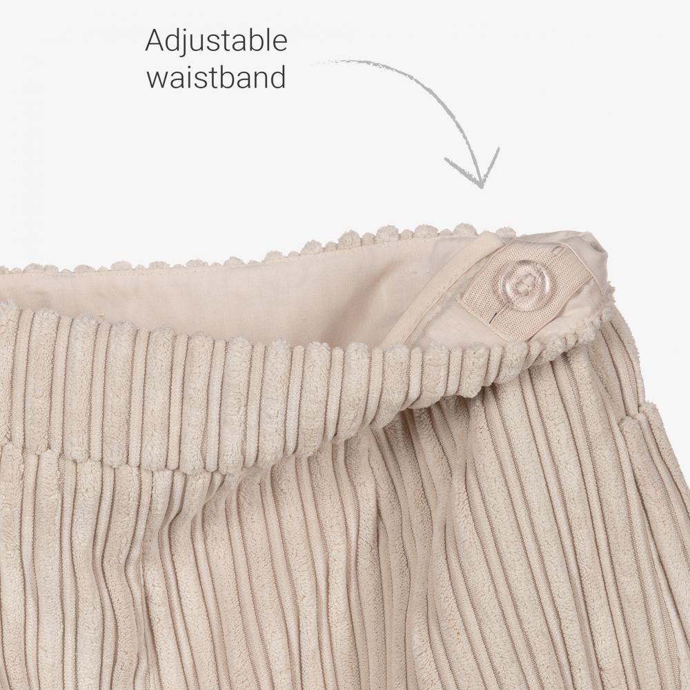 Abel & Lula-Beige Wide Leg Trousers | Childrensalon Outlet