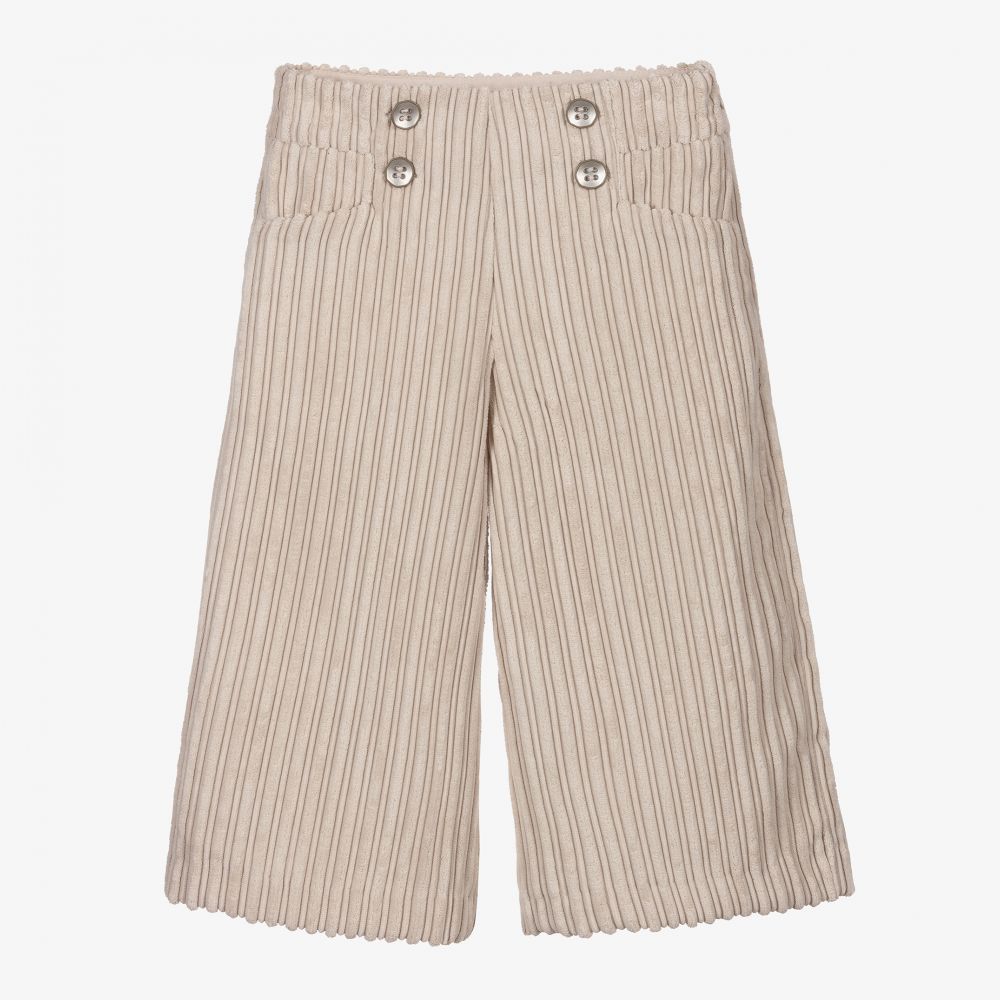 Abel & Lula - Pantalon large beige | Childrensalon