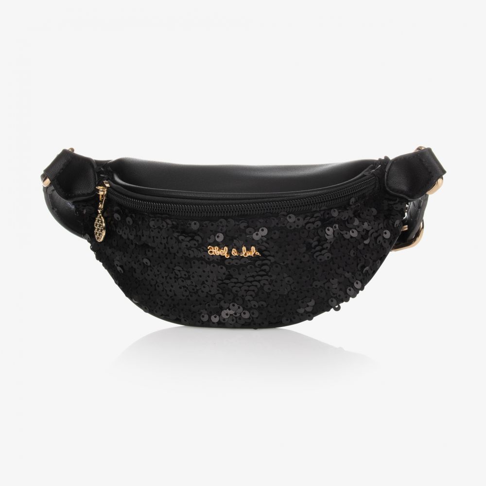 Abel & Lula - Sac ceinture pailleté noir (22 cm) | Childrensalon