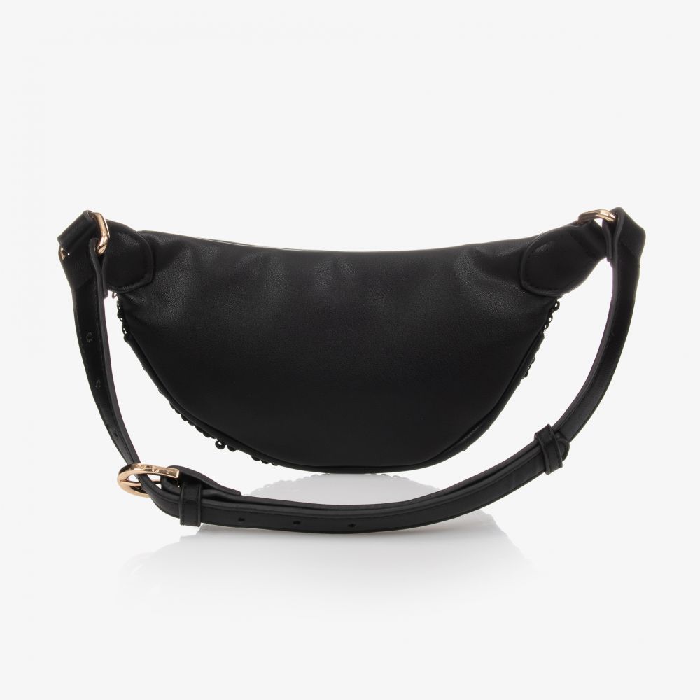 Abel & Lula-Black Sequin Belt Bag (22cm) | Childrensalon Outlet