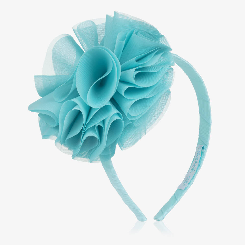 Abel & Lula-Blue Flower Hairband | Childrensalon Outlet