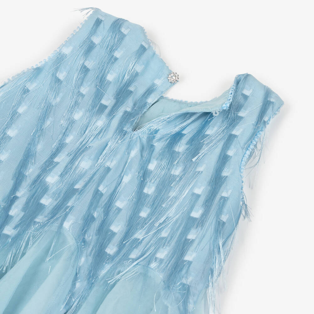 Abel & Lula-Blue Fringe Dress | Childrensalon Outlet