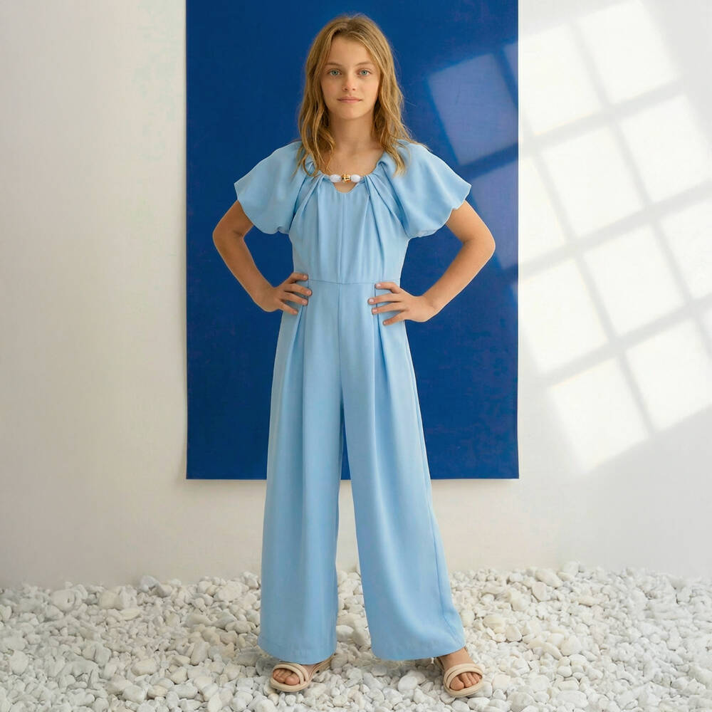 Abel & Lula-Blue Jumpsuit | Childrensalon Outlet