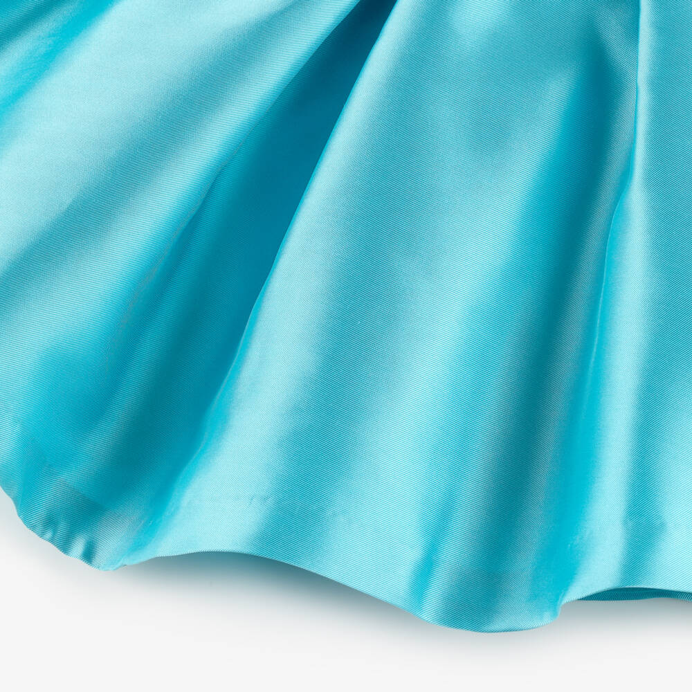 Abel & Lula-Blue One Shoulder Satin Dress | Childrensalon Outlet