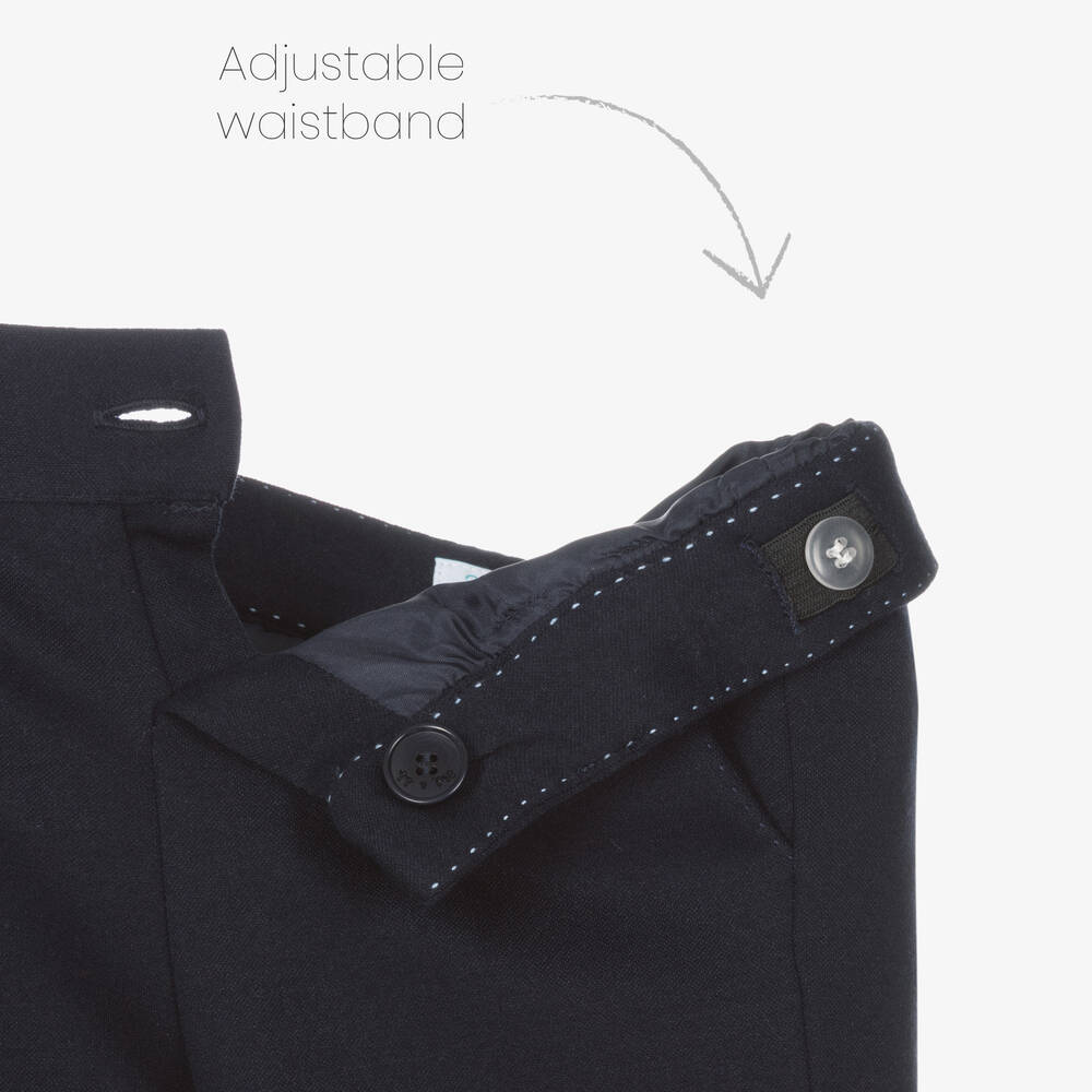 ابل اند لولا-بِدلة قطيفة وجيرسي لون كحلي أطفال ولادي | Childrensalon Outlet