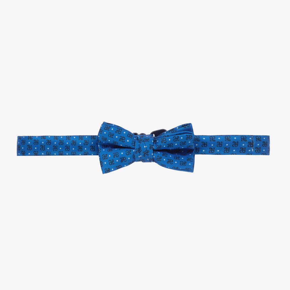 Abel & Lula - Синий галстук-бабочка с монограммой (7см) | Childrensalon