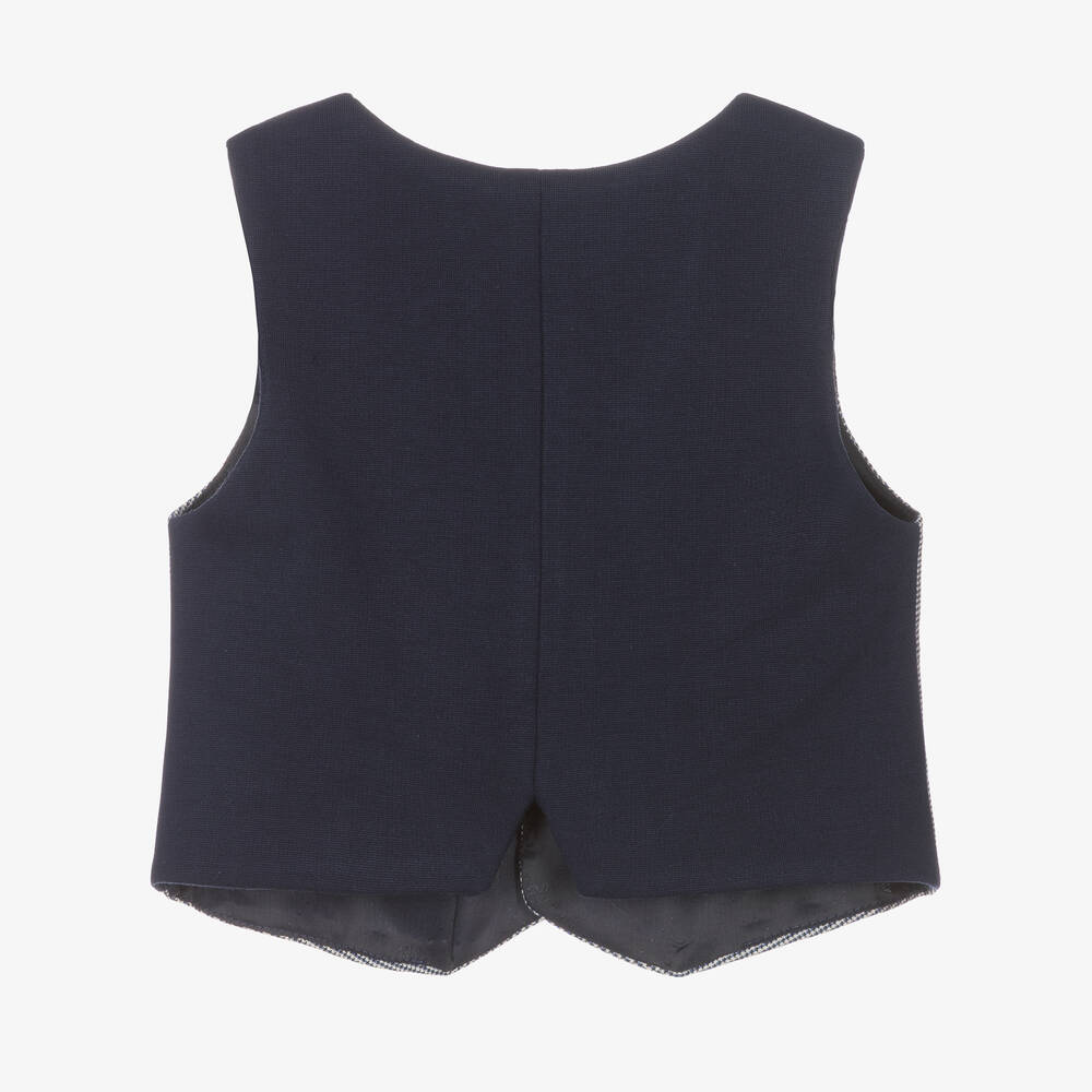 Abel & Lula-Boys Blue Waistcoat | Childrensalon Outlet